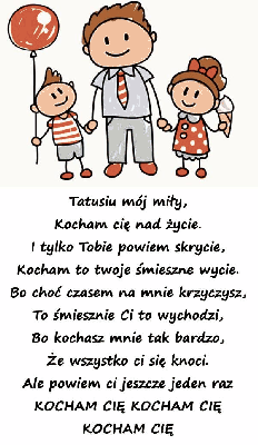 Dzieci z balonami i życzeniami na Dzień Ojca